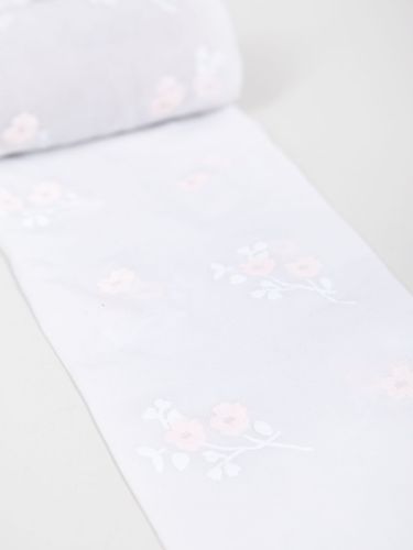 Rajstopy dziecięce lycra białe w kwiaty 40DEN 104-110 YOCLUB na Arena.pl