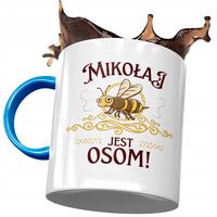 Kubek Błękitny Dla Mikołaja Kolegi Na Prezent Z Nadrukiem Ze Zdjęciem