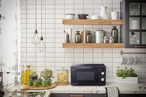 Kuchenka mikrofalowa wolnostojąca SHARP 800W 20L czarna na Arena.pl