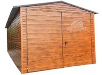 GARAŻ BLASZANY 3,4M X 7M POZIOM - DWUSPAD - BRAMA UCHYLNA 3,4X7 GB264