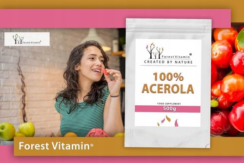 ACEROLA PROSZEK 500g NATURALNA WITAMINA C MOCNA na Arena.pl