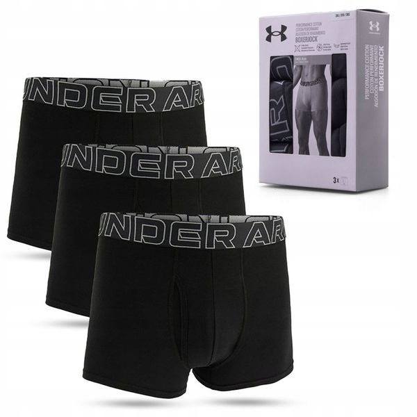 BOKSERKI MĘSKIE UNDER ARMOUR MAJTKI SPORTOWE BAWEŁNA KOMFORT 3" 1383891-001 zdjęcie 1