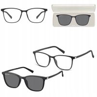 2w1 Okulary Korekcyjne Zerówki z NAKŁADKĄ PRZECIWSŁONECZNĄ z Polaryzacją