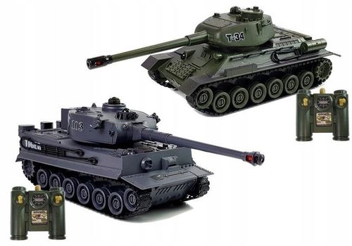 CZOŁGI ZDALNIE STEROWANE RC BITWA CZOŁGÓW Tiger Vs T-34 1:28 MODEL RC na Arena.pl