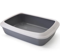 SAVIC Iriz Kuweta z ramką wysoka toaleta kota królika otwarta szara 50 cm