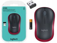 Myszka bezprzewodowa Logitech M-185 910-002240 M185 czerwona