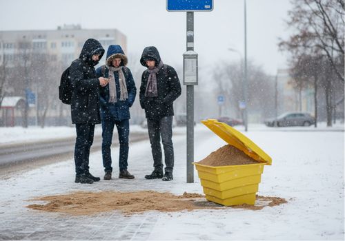 Pojemnik zbiornik skrzynia na piasek sól sorbent 180 L 250 kg zielony na Arena.pl