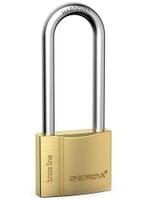 kłódka pałąkowa mosiężna z wydł. pał. brass line kmz s40h66 - mp klo 05403