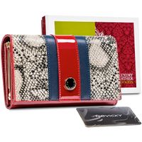 Skórzany damski portfel Peterson PTN ST-466 SNAKE