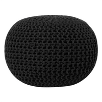 Puf 50 x 35 cm czarny CONRAD