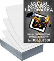 Ulotki A4 1000szt reklamowe firmowe duży wybór USŁUGI KOPARKOŁADOWARKĄ
