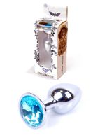 plug jewellery silver plug  light blue