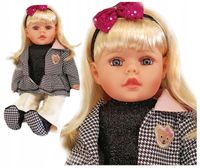 Lalka bobas jak żywa duża 56cm miękka interaktywna mówi śpiewa 2języki uczy