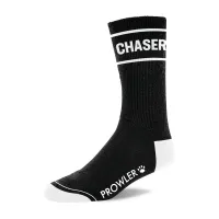 prowler red chaser socks czarne skarpety z białym wzorem, uniwersalne