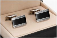 ELEGANCKIE SPINKI + PUDEŁKO Metalowe Spinki do Mankietów Koszuli Męskie c03