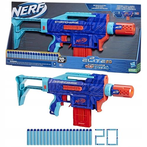 PISTOLET NERF ELITE 2.0 Automatyczny STORMCHARGE 4W1 20 STRZAŁEK +10 WAFFLE na Arena.pl