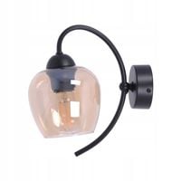 Lampa ścienna, kinkiet czarny, bursztynowy do salonu sypialni pokoju DIUNA