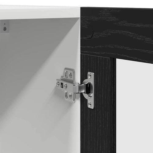 Wisząca szafka szklana z półką Czarny dąb 60 x 31 x 60 cm na Arena.pl