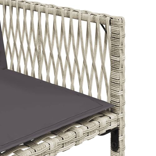 11-cz. zestaw mebli do ogrodu z poduszkami jasnoszary rattan PE na Arena.pl