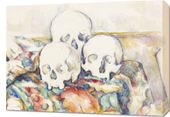 Obraz 70x50cm The Three Skulls, Paul Cezanne Vintage do Salonu