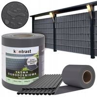 TAŚMA OGRODZENIOWA OSŁONA NA OGRODZENIE PANELOWE 19x35m 450 KLIPSY ANTRACYT