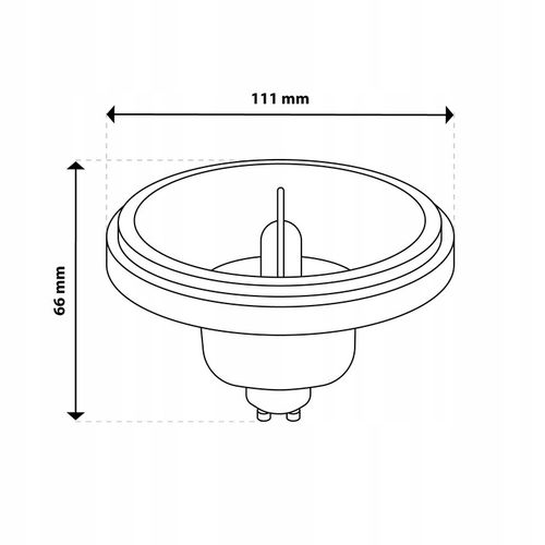 Żarówka LED AR111 ES111 GU10 10W = 75W 1055lm 3000K Ciepła 24° Srebrna na Arena.pl