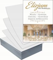 Ulotki A5 reklamowe firmowe 1000szt różne wzory SALA BANKIETOWA