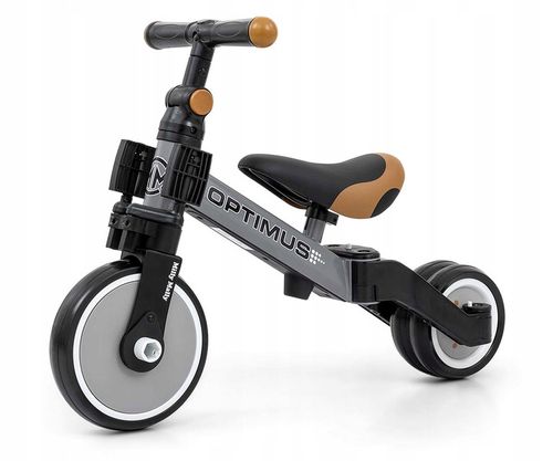 Milly Mally Rowerek 3w1 Optimus szary grey na Arena.pl