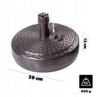 PODSTAWA PARASOLA STOJAK POD PARASOL OGRODOWY OKRĄGŁY 39cm OBCIĄŻNIK BRĄZ
