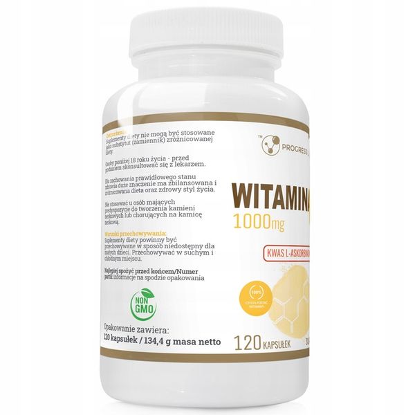 WITAMINA C 1000mg KWAS L-ASKORBINOWY 120kapsułek zdjęcie 4