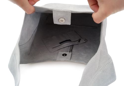 VERA PELLE torebka zamszowa worek na ramię z saszetką V132 c.brązowa na Arena.pl