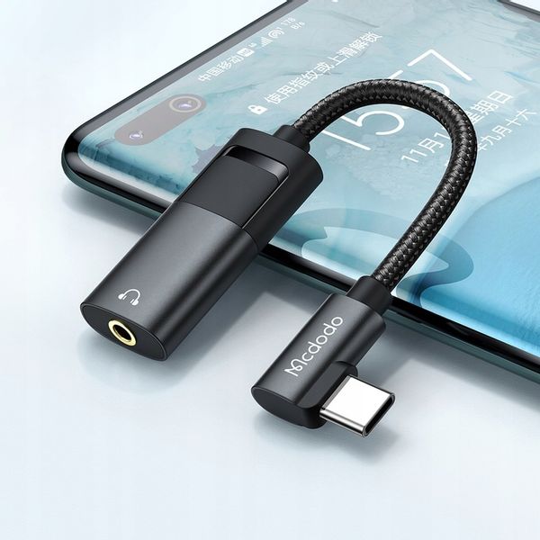 MCDODO ADAPTER USB-C MINI JACK 3,5MM PRZEJŚCIÓWKA KABEL AUX DO SAMSUNG DAC zdjęcie 14