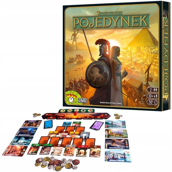 POJEDYNEK 7 CUDÓW ŚWIATA GRA PLANSZOWA KARCIANA TOWARZYSKA RODZINNA REBEL zdjęcie 1