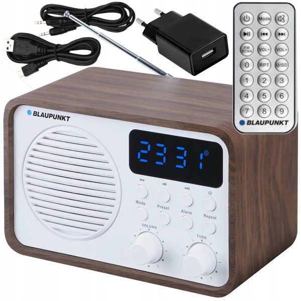 Radio Kuchenne Retro Przenośne Bluetooth Fm Aux zdjęcie 1