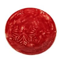 Talerzyk Ceramiczny Czerwony 17 cm Ozdobny - Deserowy Handmade