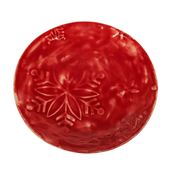 Talerzyk Ceramiczny Czerwony 17 cm Ozdobny - Deserowy Handmade