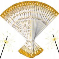 ELEGANCKIE DŁUGIE ZIMNE OGNIE WESELNE 70cm 150szt - GOLD EDITION OPAKOWANIA