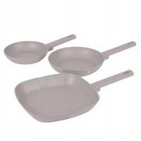 BH8109 Zestaw patelni z powłoką tytanową 3el BERLINGER HAUS TAUPE indukcja