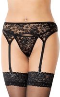 koronkowy pas do pończoch softline 3310 czarny m/l