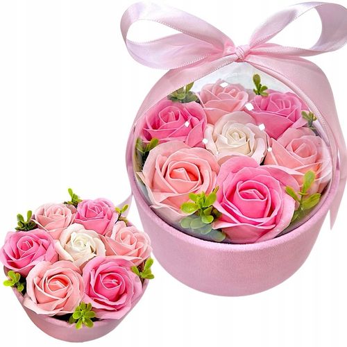 FLOWERBOX KWIATY MYDLANE BUKIET KWIATÓW W PUDEŁKU FLOWER BOX RÓŻE na Arena.pl