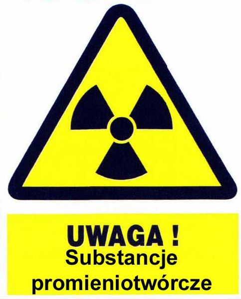 Zoo-9 - Uwaga Substancje Promieniotwórcze - Znak Libres 5902082235590 Bhp Robocze zdjęcie 1