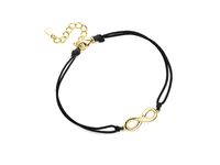 Bransoletka szczęścia celebrytka nieskończoność infinity bawełna srebro 925 Z1097BG_B