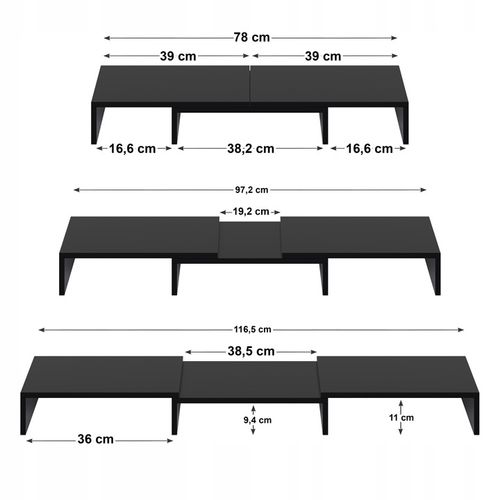 PODSTAWKA POD MONITOR PODWÓJNA REGULOWANA DŁUGOŚĆ, podnosi ekran o: 12,6 cm na Arena.pl