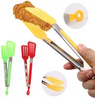 SZCZYPCE KUCHENNE METALOWE DO GRILLA SAŁATEK MIĘSA AKCESORIA KUCHENNE