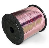 Wstążka tasiemka plastikowa do balonów różowe złoto 205m