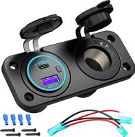 GNIAZDO ZAPALNICZKI Ładowarka samochodowa Szybkie ładowanie QC PD ON OFF N