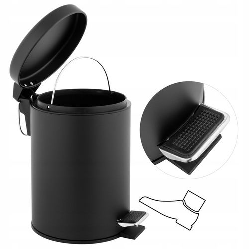 Kosz na śmieci śmietnik 3L do WC łazienki toalety biura czarny LOFT YOKA na Arena.pl
