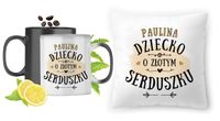 Dla Pauliny Zestaw Kubek Magiczny + Poduszka Z Nadrukiem Ze Zdjęciem
