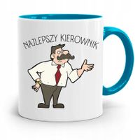 Kubek Błękitny Dla Kierownika Najlepszy Prezent Z Nadrukiem Ze Zdjęciem