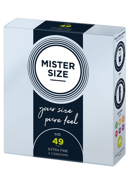 3 Prezerwatywy Mister Size - Rozmiar 49 zdjęcie 1